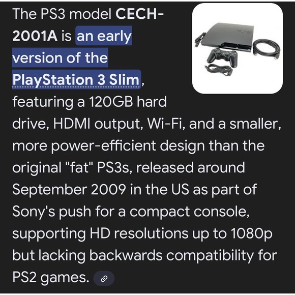 Sony PlayStation 3 PS3 CECH 2001A Console Black 2 Controllers Power Cable 120GB - Picture 7 of 7